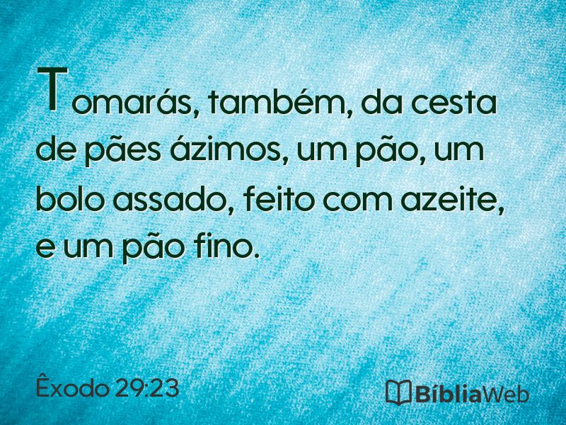 Êxodo 29:23 em imagem para compartilhar