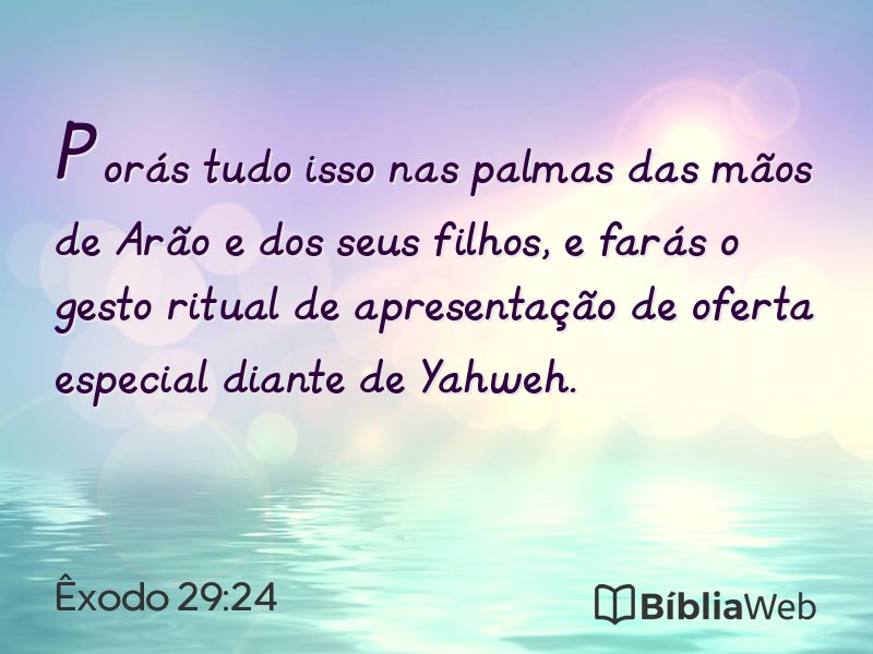 Êxodo 29:24 em imagem para compartilhar