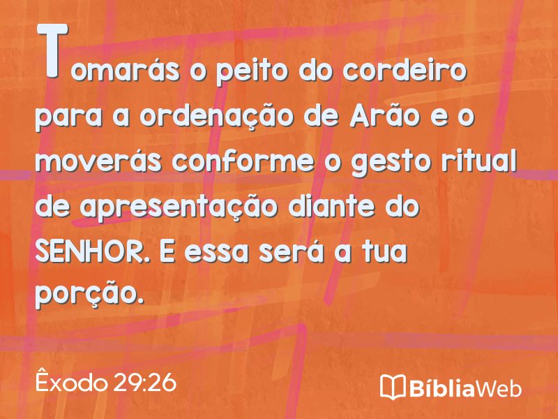 Êxodo 29:26 em imagem para compartilhar