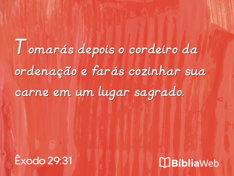 Êxodo 29:31 em imagem para compartilhar