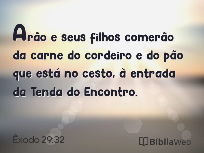 Êxodo 29:32 em imagem para compartilhar