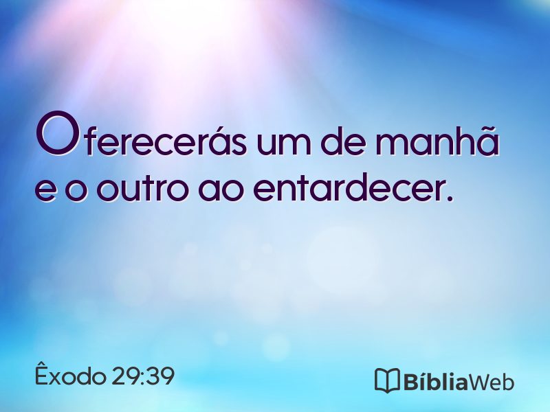 Êxodo 29:39 em imagem para compartilhar