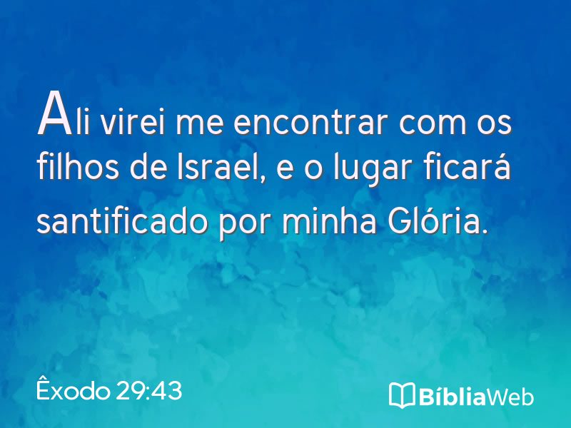 Êxodo 29:43 em imagem para compartilhar