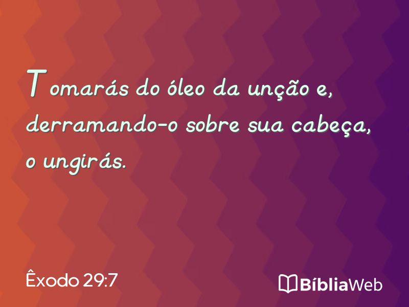 Êxodo 29:7 em imagem para compartilhar