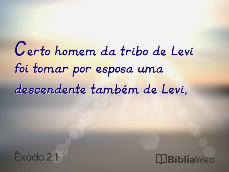 Êxodo 2:1 em imagem para compartilhar