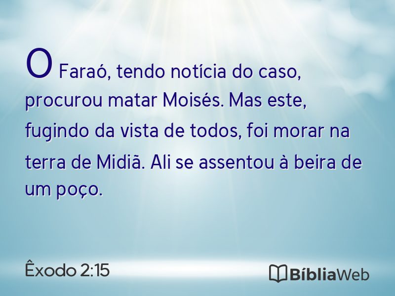 Êxodo 2:15 em imagem para compartilhar