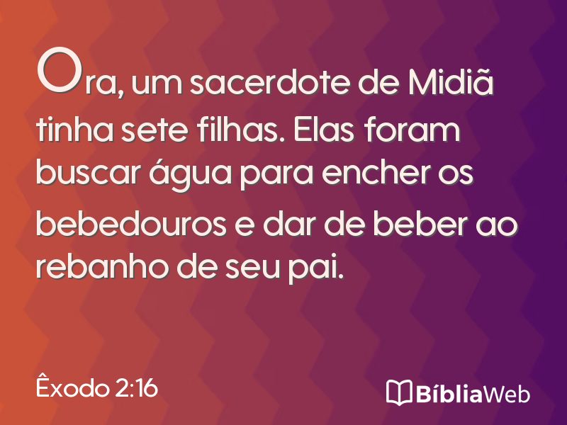 Êxodo 2:16 em imagem para compartilhar