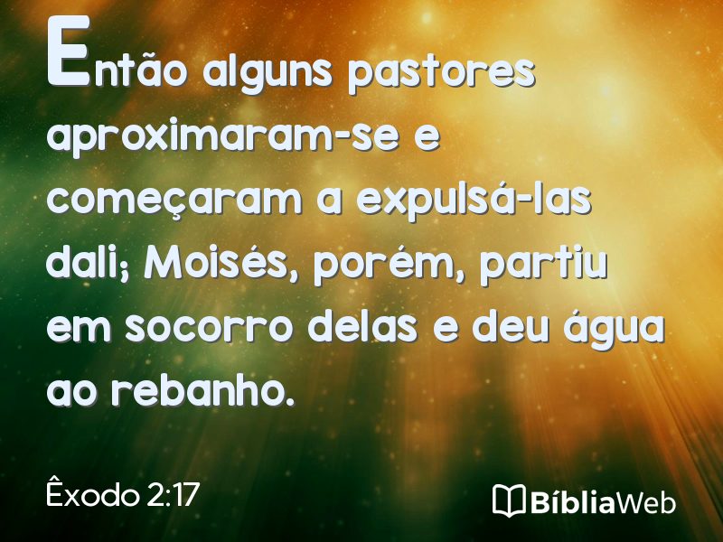 Êxodo 2:17 em imagem para compartilhar