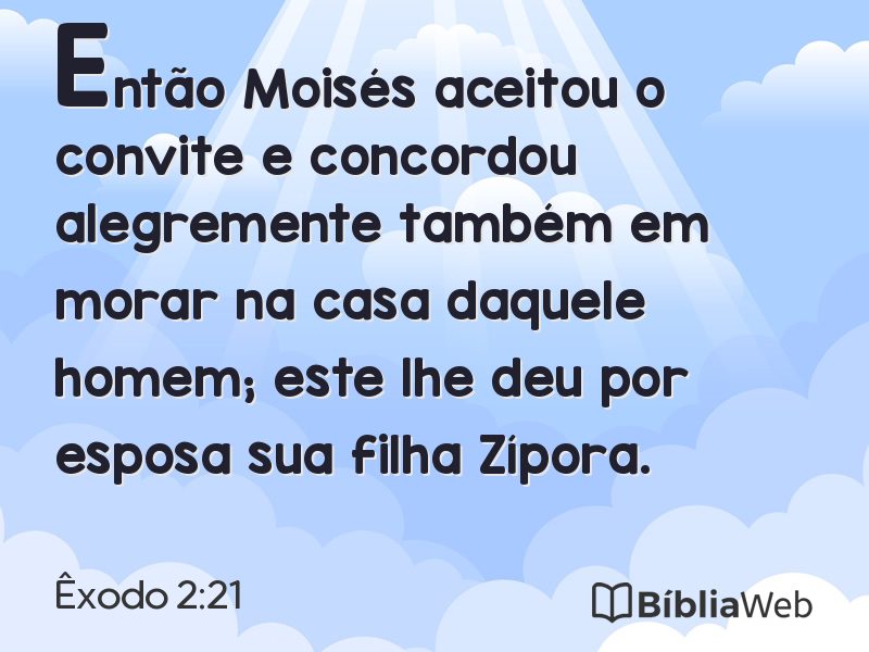 Êxodo 2:21 em imagem para compartilhar