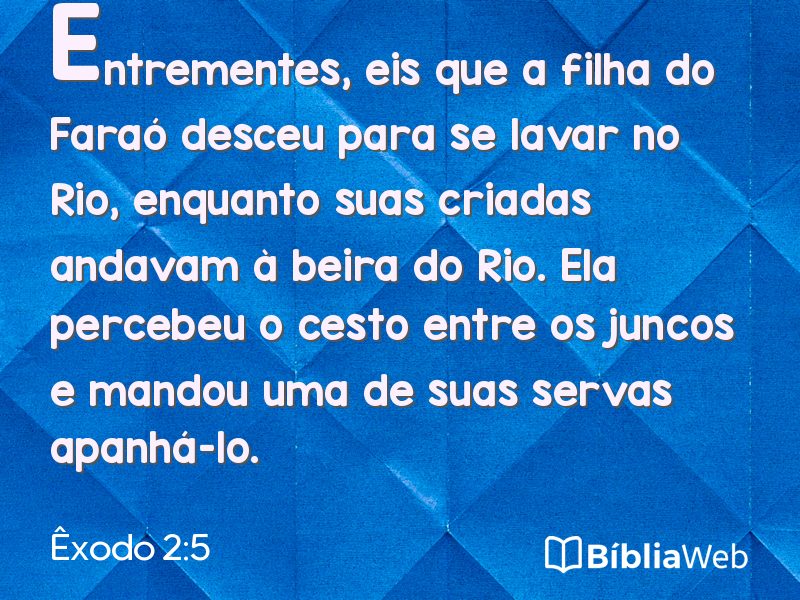 Êxodo 2:5 em imagem para compartilhar