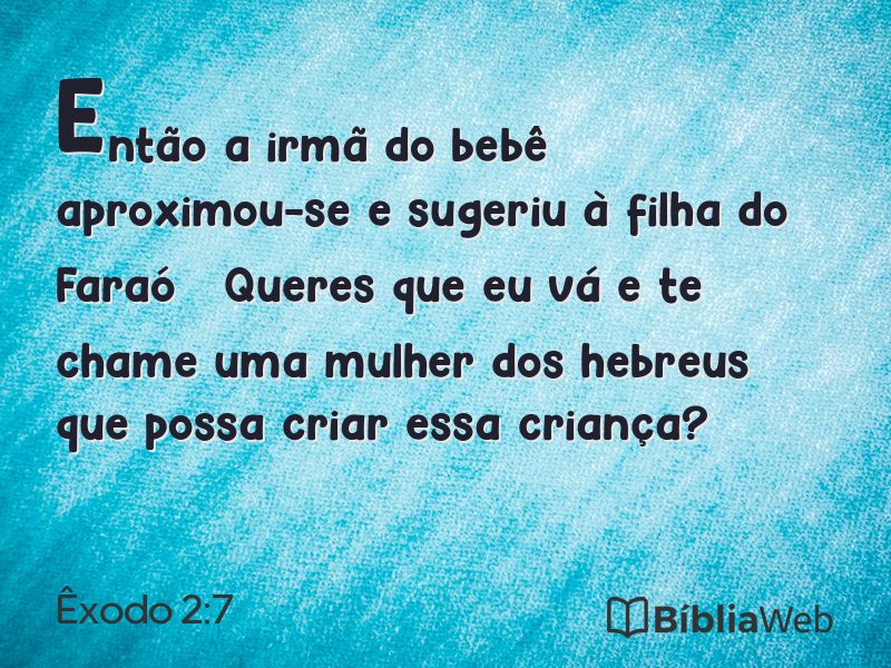 Êxodo 2:7 em imagem para compartilhar