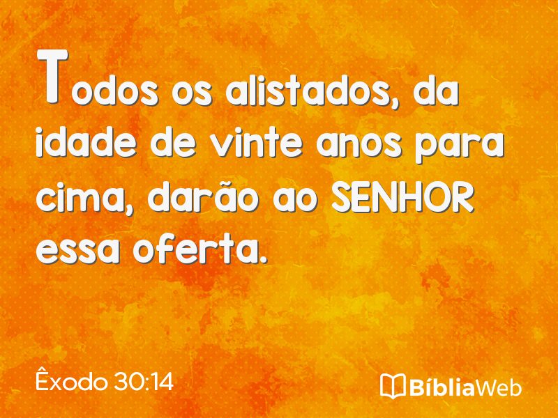 Êxodo 30:14 em imagem para compartilhar