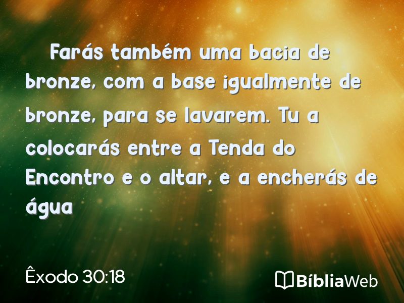 Êxodo 30:18 em imagem para compartilhar