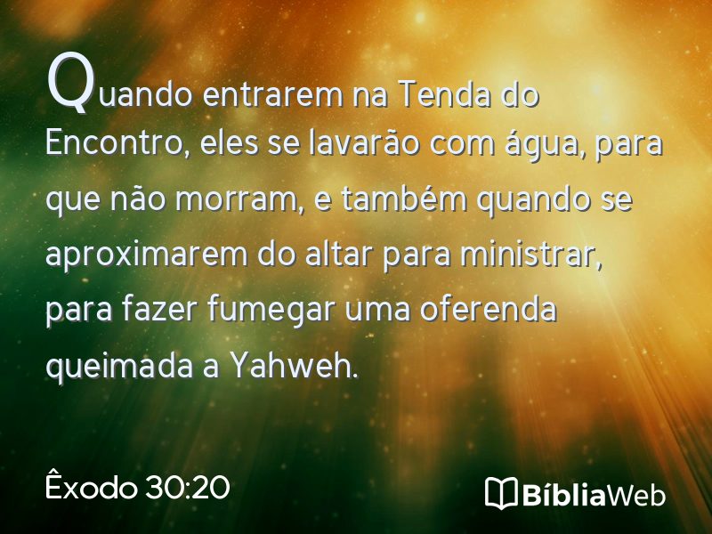 Êxodo 30:20 em imagem para compartilhar