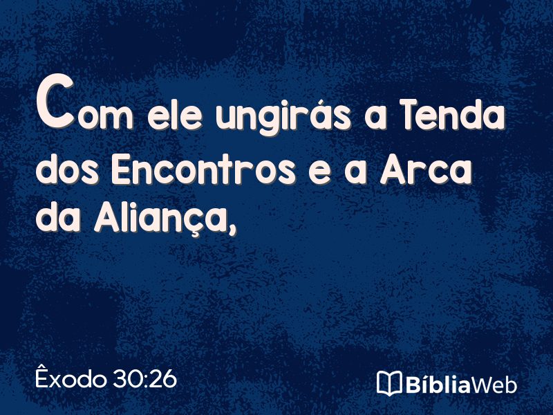 Êxodo 30:26 em imagem para compartilhar