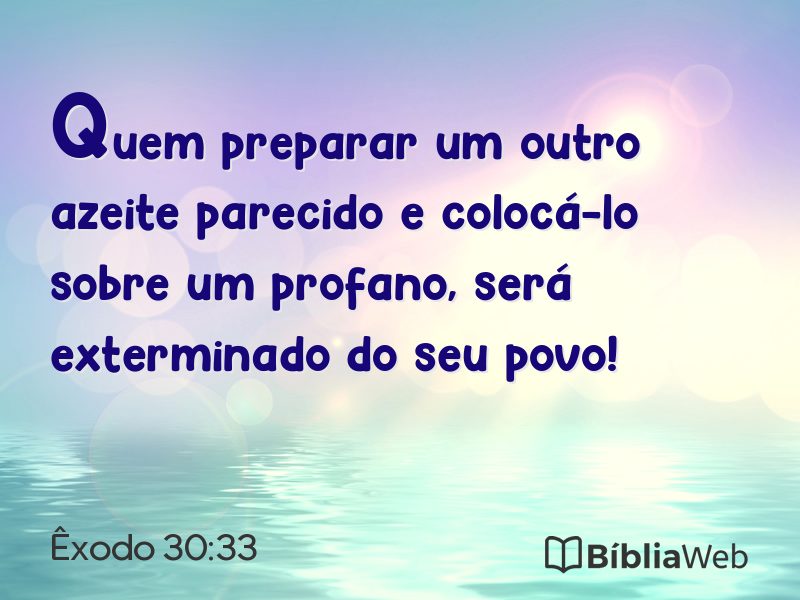 Êxodo 30:33 em imagem para compartilhar