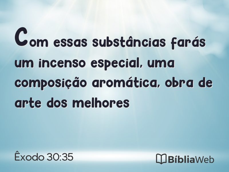 Êxodo 30:35 em imagem para compartilhar