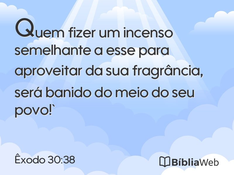 Êxodo 30:38 em imagem para compartilhar