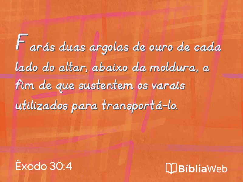 Êxodo 30:4 em imagem para compartilhar