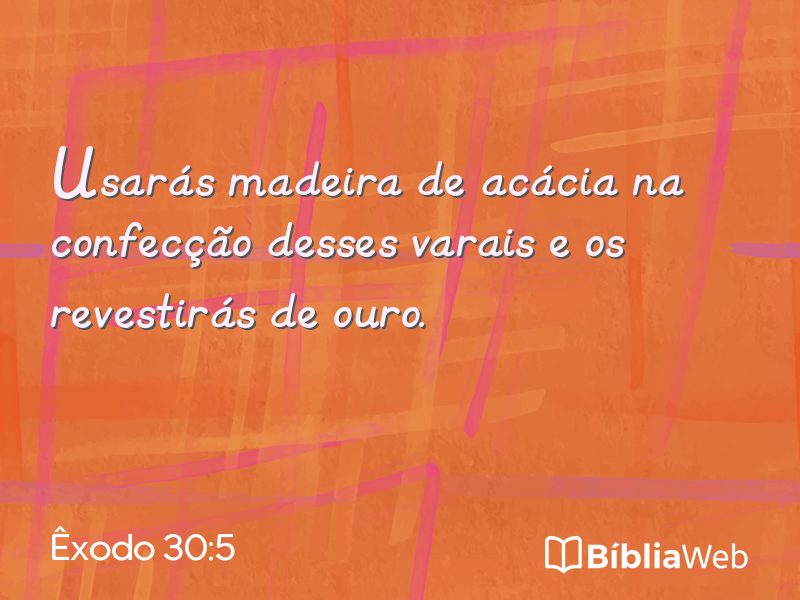 Êxodo 30:5 em imagem para compartilhar