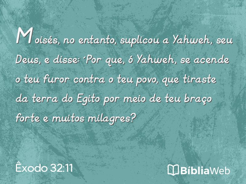 Êxodo 32:11 em imagem para compartilhar