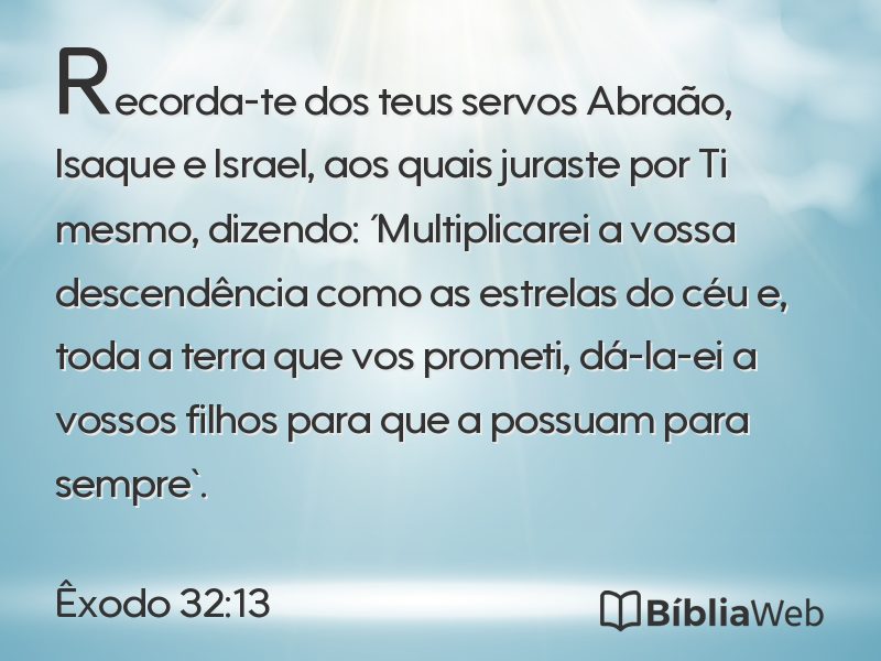 Êxodo 32:13 em imagem para compartilhar