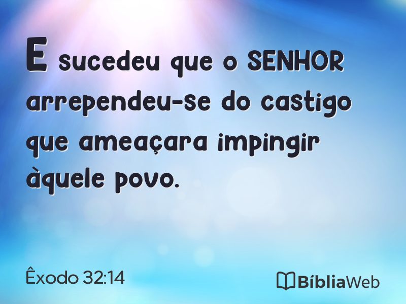 Êxodo 32:14 em imagem para compartilhar
