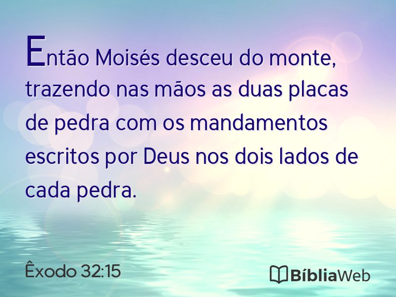 Êxodo 32:15 em imagem para compartilhar