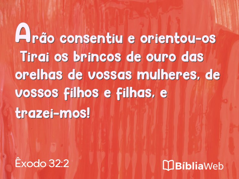 Êxodo 32:2 em imagem para compartilhar