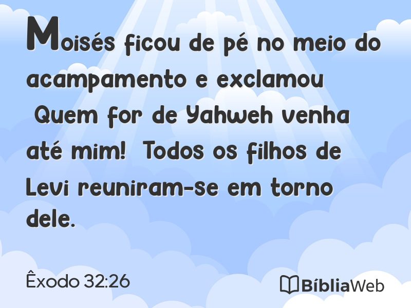Êxodo 32:26 em imagem para compartilhar