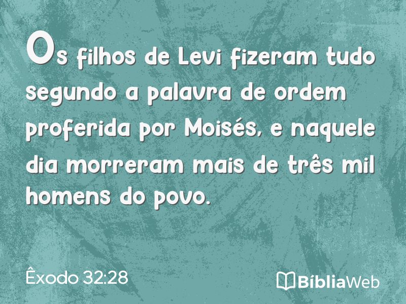 Êxodo 32:28 em imagem para compartilhar