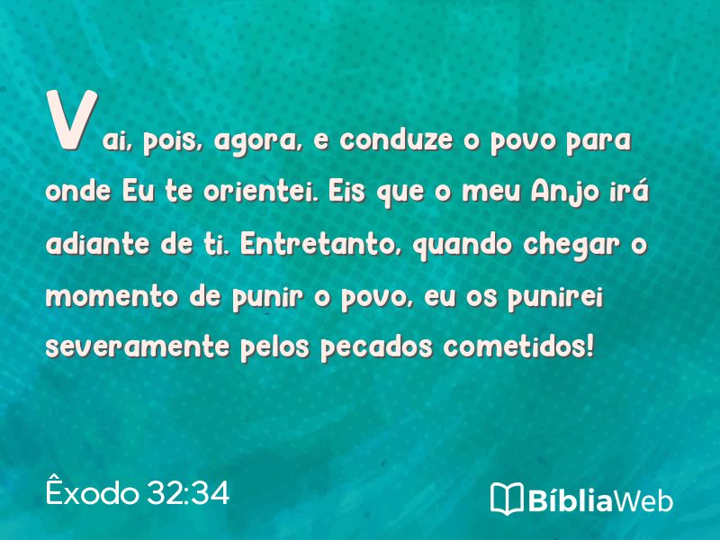 Êxodo 32:34 em imagem para compartilhar