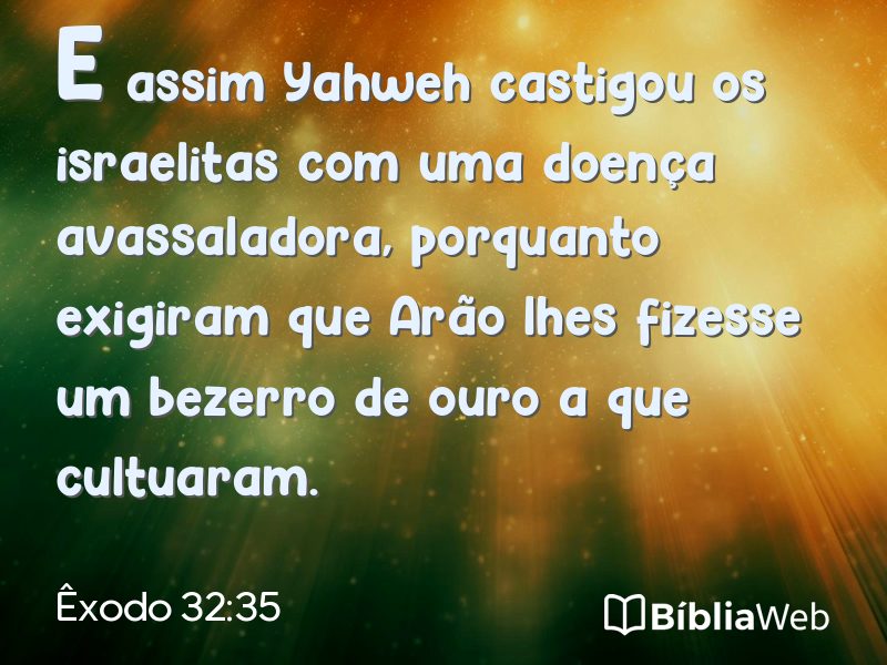 Êxodo 32:35 em imagem para compartilhar
