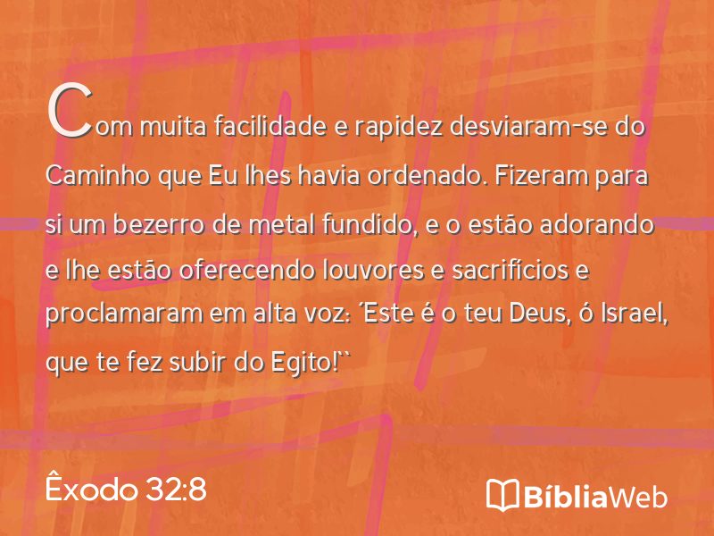 Êxodo 32:8 em imagem para compartilhar