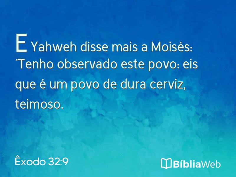 Êxodo 32:9 em imagem para compartilhar