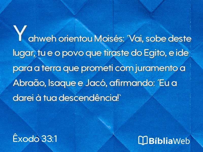 Êxodo 33:1 em imagem para compartilhar