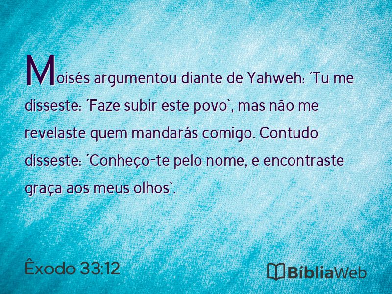 Êxodo 33:12 em imagem para compartilhar