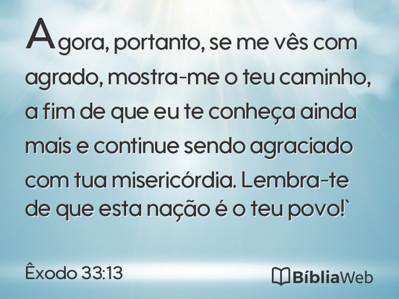 Êxodo 33:13 em imagem para compartilhar