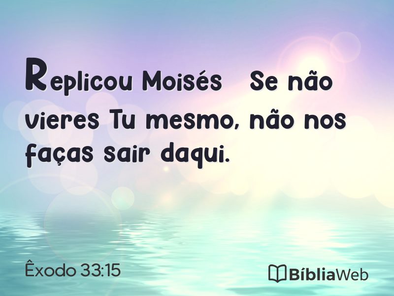 Êxodo 33:15 em imagem para compartilhar