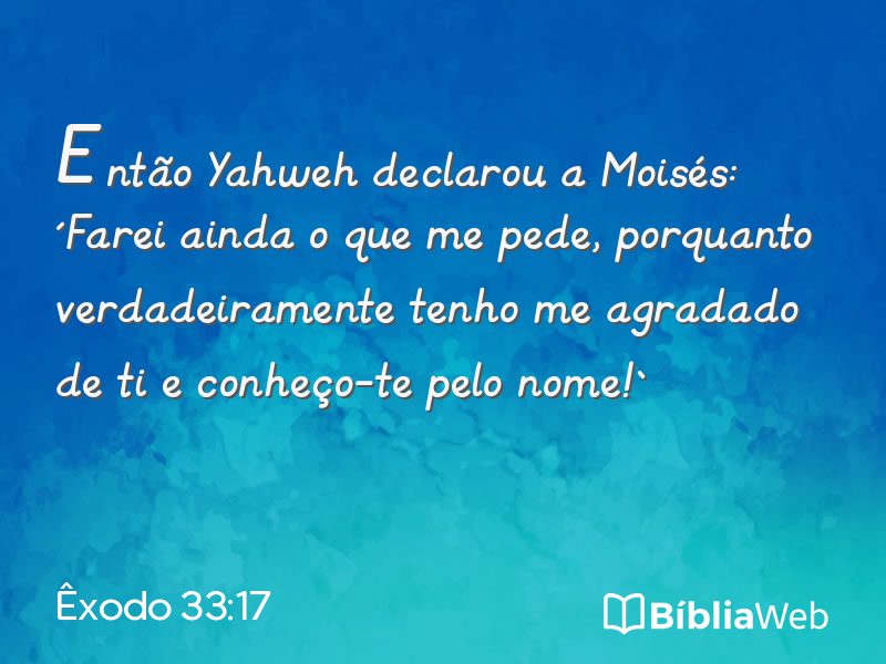 Êxodo 33:17 em imagem para compartilhar