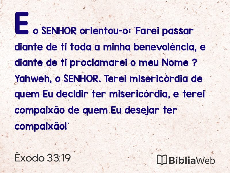 Êxodo 33:19 em imagem para compartilhar