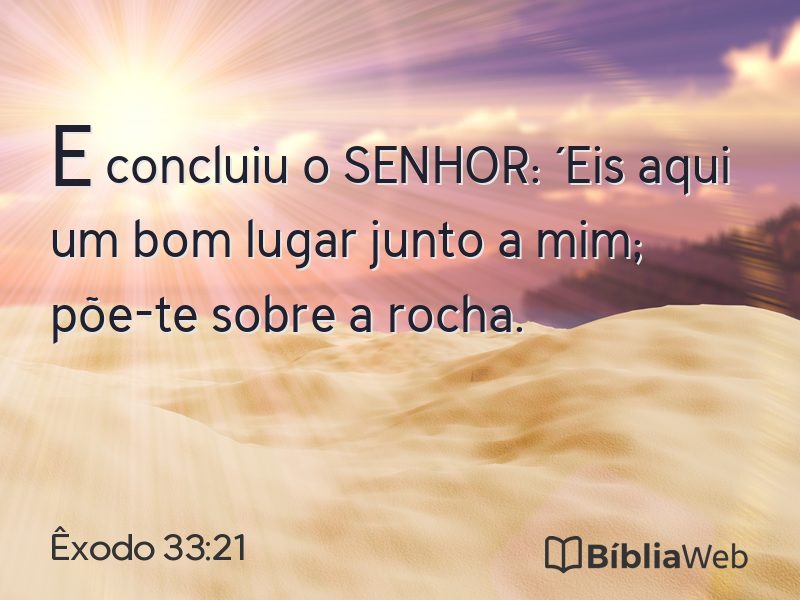 Êxodo 33:21 em imagem para compartilhar