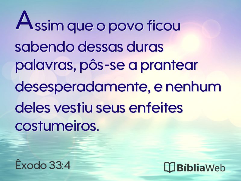 Êxodo 33:4 em imagem para compartilhar