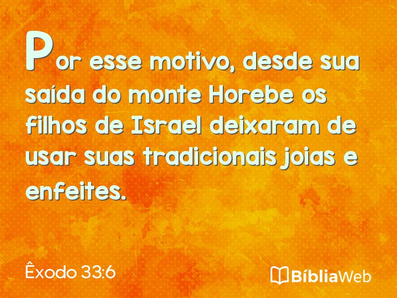 Êxodo 33:6 em imagem para compartilhar