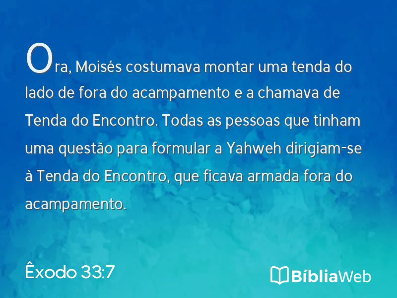 Êxodo 33:7 em imagem para compartilhar