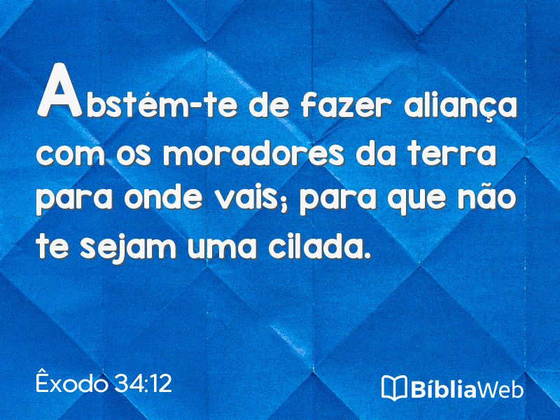 Êxodo 34:12 em imagem para compartilhar
