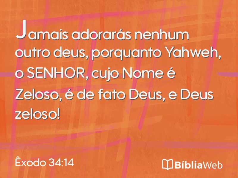 Êxodo 34:14 em imagem para compartilhar