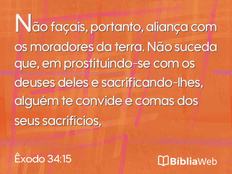 Êxodo 34:15 em imagem para compartilhar