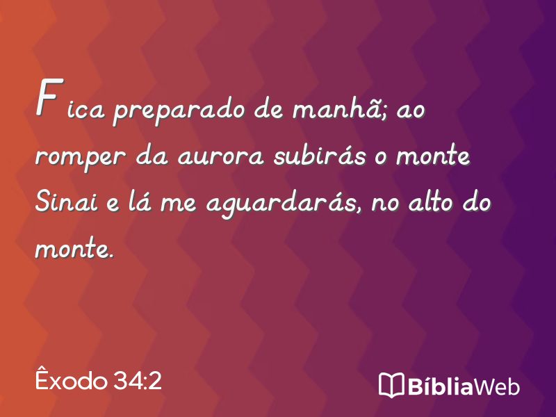 Êxodo 34:2 em imagem para compartilhar