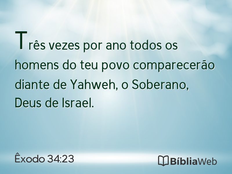 Êxodo 34:23 em imagem para compartilhar